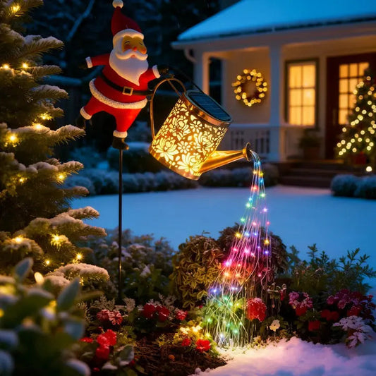 Christmas Claus Solar Kettle Lights