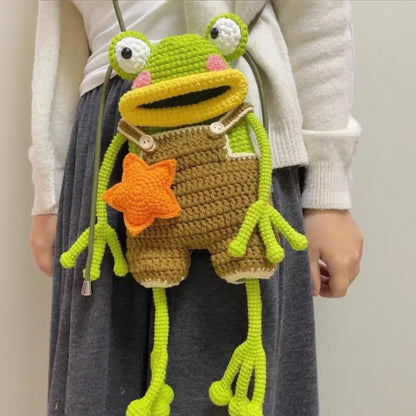 DIY Crochet Frog Phone Bag Kit